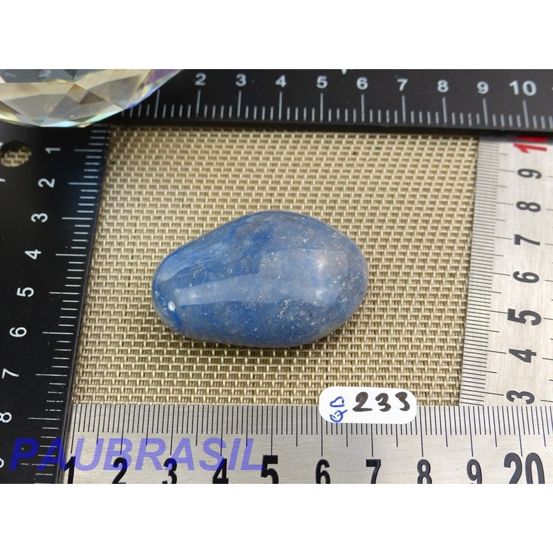 Quartz Bleu - aventurine bleue en Pierre Roulée de 37g