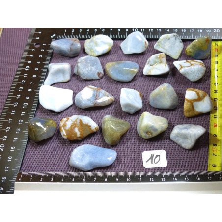 Calcédoine Bleue Fancy Pierre Roulée à l unité de 14 à 17 gr | Minéraux Paubrasil