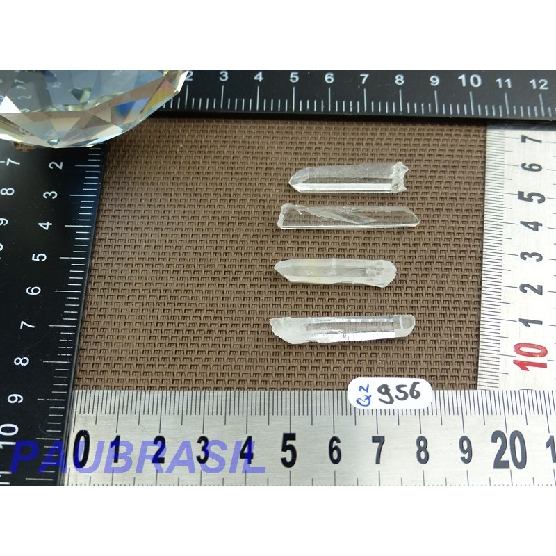 4 pointes cristal de roche Q Extra pour lithothérapie 9gr