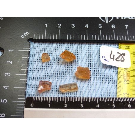 Topaze Impériale Q Extra Lot de 5 Pierres Brutes 2gr92 | Minéraux Paubrasil
