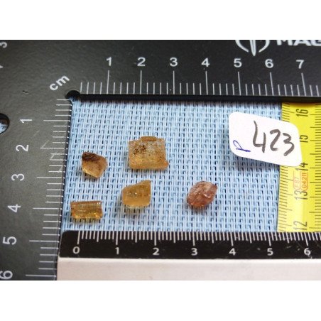Topaze Impériale Q Extra Lot de 5 Pierres Brutes 3gr26 | Minéraux Paubrasil