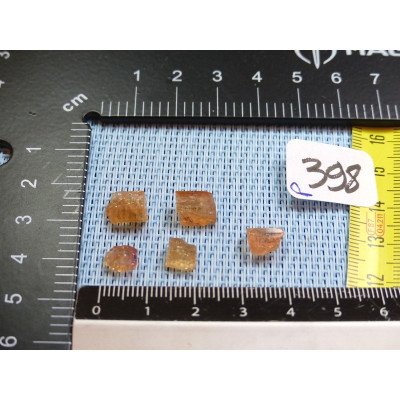 Topaze Impériale Q Extra Lot de 5 Pierres Brutes 2gr69 | Minéraux Paubrasil