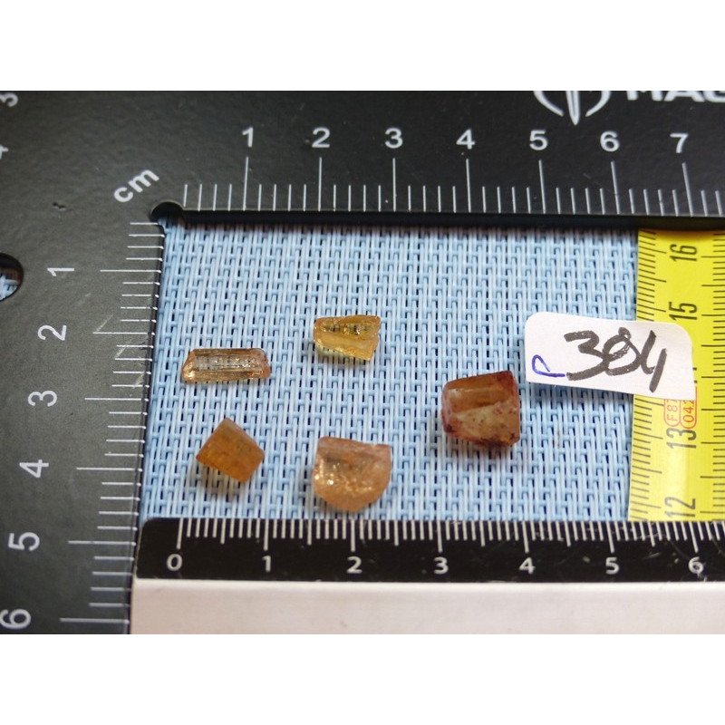 Topaze Impériale Q Extra Lot de 5 Pierres Brutes 3gr04 | Minéraux Paubrasil