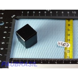 Cube poli en Obsidienne noire Q Extra 27g 22mm