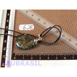 Pendentif Jaspe Kimbaba Crocodile mini pierre plate 8gr