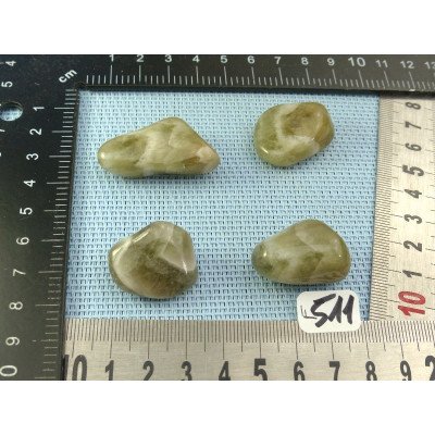 Prasiolite Lot de 4 Pierres Roulées 45g | Minéraux Paubrasil
