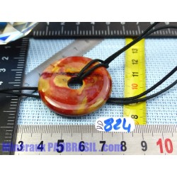 Pi Donut pendentif en Jaspe Mokaïte de 4cm