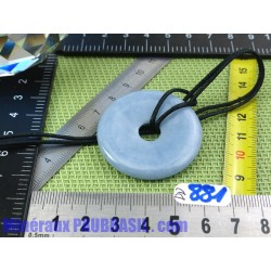 Pi Donut pendentif en Angelite - Anhydrite bleue de 4cm