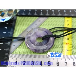 Pi Donut pendentif en Amethyste Q Extra Brésil 4cm