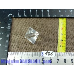 Octaèdre de 6gr50 en cristal de roche du Brésil 18mm