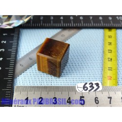 Cube poli en Oeil de Tigre 21gr 20mm