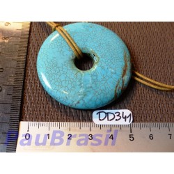Pi Donut pendentif Turquenite - Howlite teintée 5cm