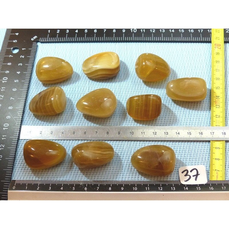 Fluorite Jaune Zonée Q Extra Pierre Roulée à l unité de 32 à | Minéraux Paubrasil
