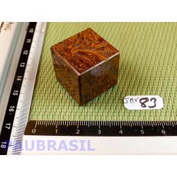 Cube poli en Jaspe Vermicelle -  Jaspe Marianne Q Extra 38g 24mm