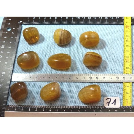 Fluorite Jaune Zonée Q Extra Pierre Roulée à l unité de 27 à | Minéraux Paubrasil