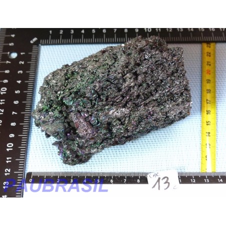 Carborandite irisée pierre brute de 493g