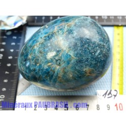 Oeuf Apatite bleue Madagascar Q Extra 653gr 69mm diamètre 88mm long