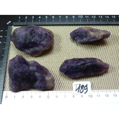 Amethyste Brésil Lot de 4 Pierres Brutes 186g | Minéraux Paubrasil