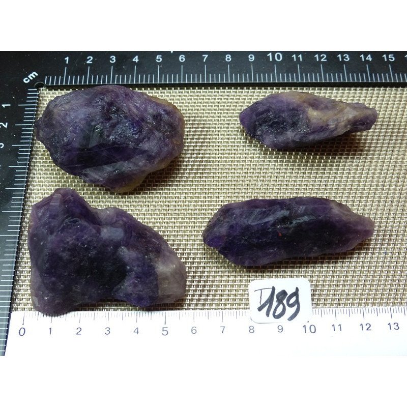 Amethyste Brésil Lot de 4 Pierres Brutes 186g | Minéraux Paubrasil