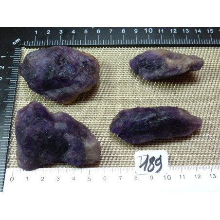Amethyste Brésil Lot de 4 Pierres Brutes 186g | Minéraux Paubrasil