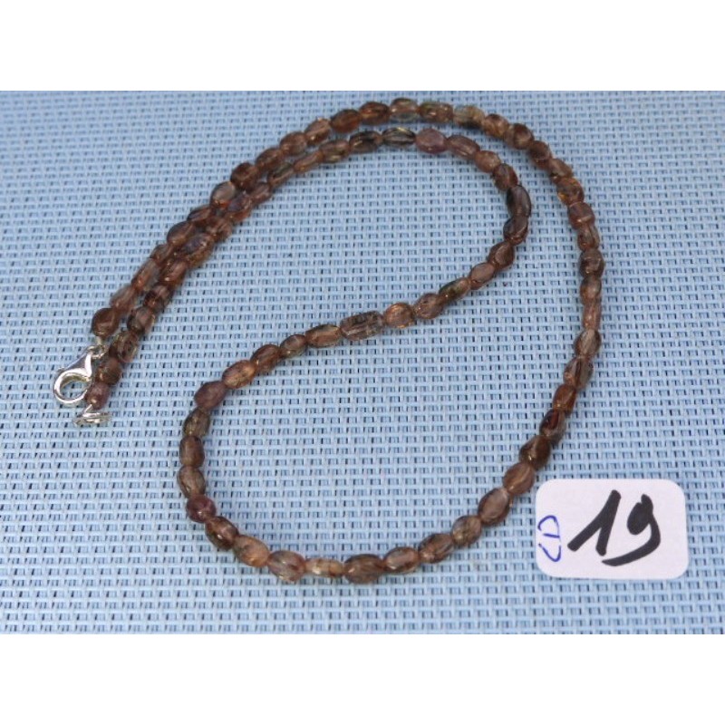 Collier en perles grains de Chiastolite - Andalousite Q Extra de 45cm environ