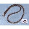 Collier en perles grains de Chiastolite - Andalousite Q Extra de 45cm environ