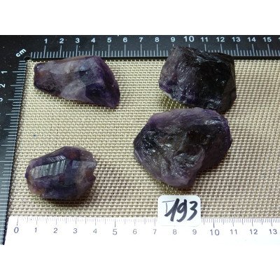 Amethyste Brésil Lot de 4 Pierres Brutes 184g | Minéraux Paubrasil