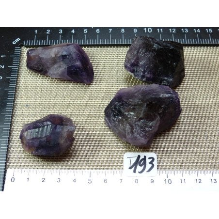 Amethyste Brésil Lot de 4 Pierres Brutes 184g | Minéraux Paubrasil