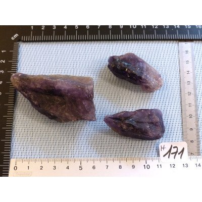 Amethyste Brésil Lot de 3 Pierres Brutes 153g | Minéraux Paubrasil