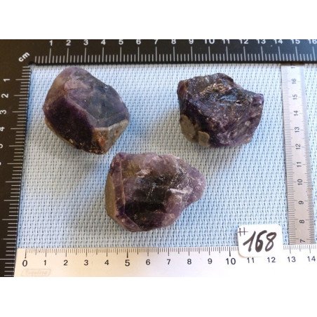 Amethyste Brésil Lot de 3 Pierres Brutes 231g | Minéraux Paubrasil