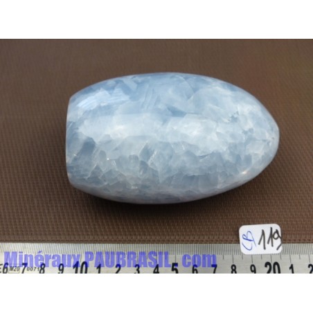 Calcite Bleue sous forme libre Q Extra 873gr 114mm haut