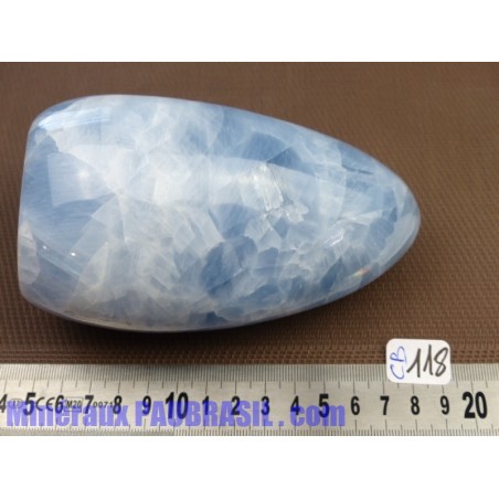 Calcite Bleue sous forme libre Q Extra 1177gr 135mm haut