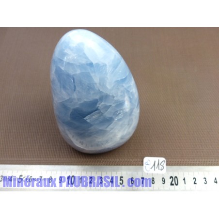 Calcite Bleue sous forme libre Q Extra 1177gr 135mm haut