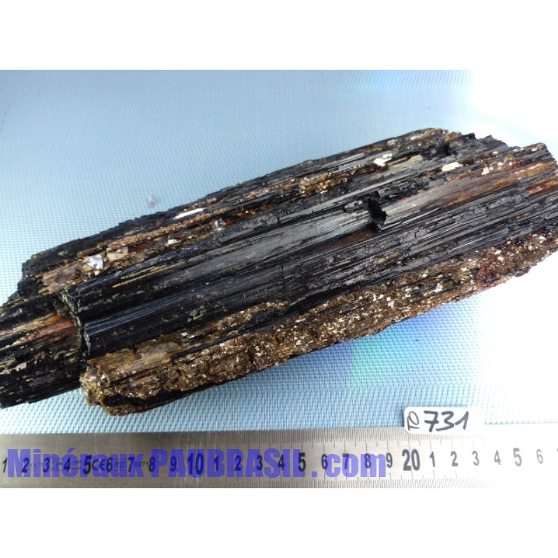 Tourmaline noire fibreuse avec Mica Pierre Brute Bresil 2904g Q Extra