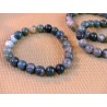 Bracelet d'Agate Mousse en perles de 8mm