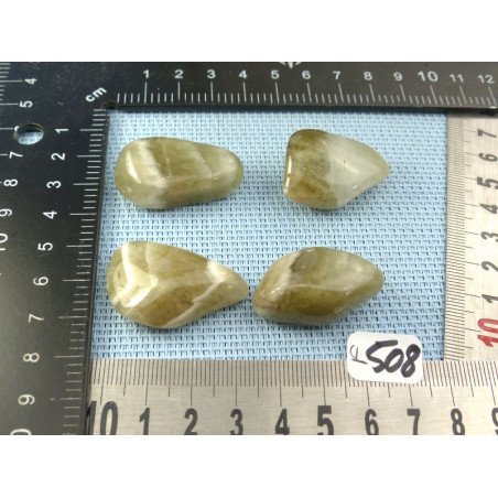 Prasiolite Lot de 4 Pierres Roulées 48g | Minéraux Paubrasil
