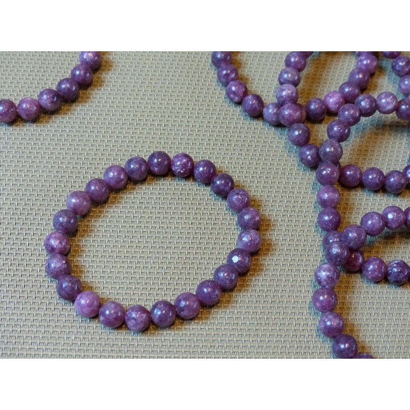 Lépidolite Bracelet Perles 8mm