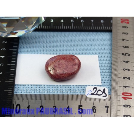 Thulite - zoïsite rouge en pierre roulée Q Extra 19g