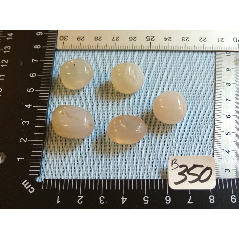 Calcédoine Rose Lot de 5 Pierres Roulées 31g | Minéraux Paubrasil