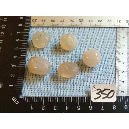 Calcédoine Rose Lot de 5 Pierres Roulées 31g | Minéraux Paubrasil