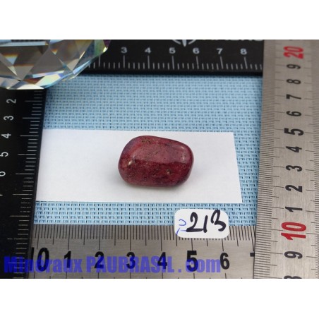 Thulite - zoïsite rouge en pierre roulée Q Extra 13g
