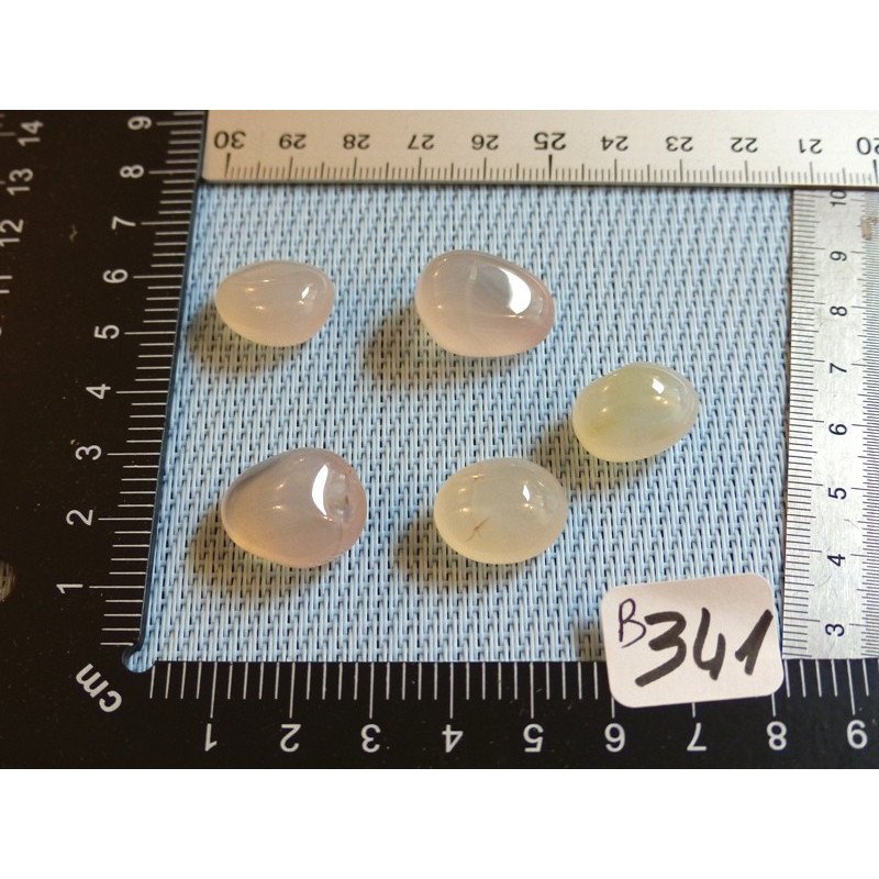 Calcédoine Rose Lot de 5 Pierres Roulées 22g | Minéraux Paubrasil