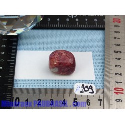 Thulite - zoïsite rouge en pierre roulée Q Extra 18g