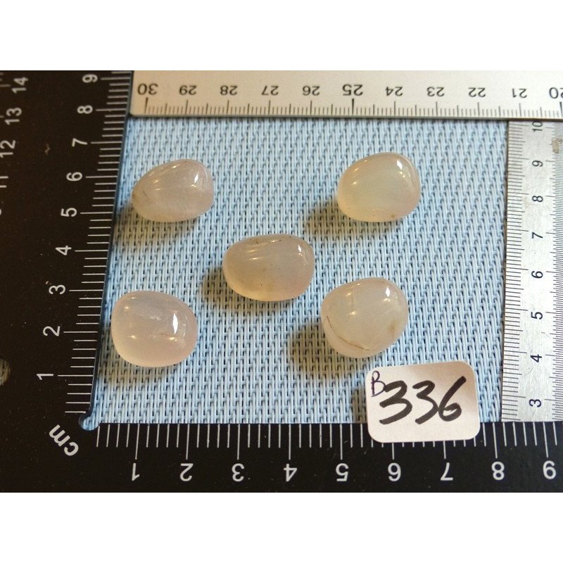 Calcédoine Rose Lot de 5 Pierres Roulées 26g | Minéraux Paubrasil