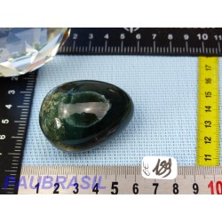 Oeuf Agate Mousse 88gr 36mm diametre 50mm long qualité moyenne