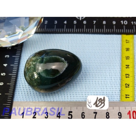 Oeuf Agate Mousse 88gr 36mm diametre 50mm long qualité moyenne