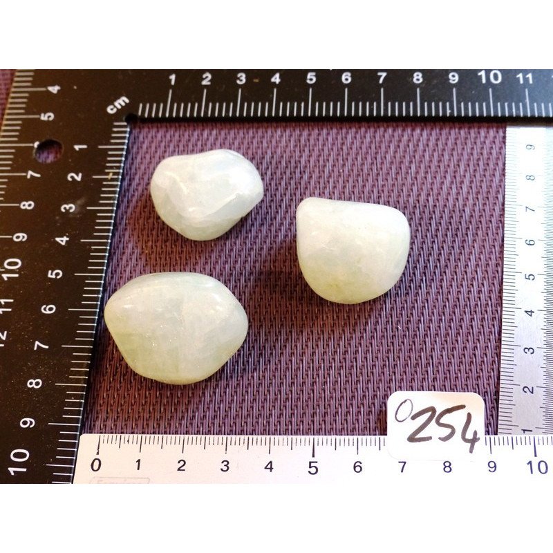 Aigue-Marine Lot de 3 Pierres Roulées 69g | Minéraux Paubrasil