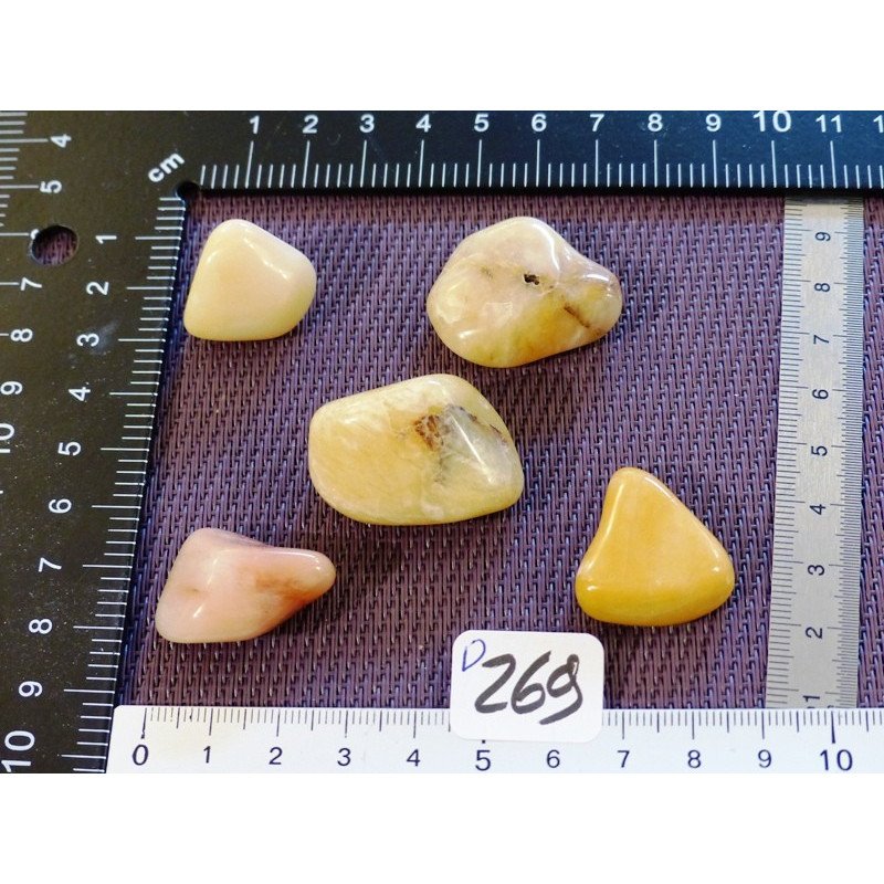 Aventurine Orange Lot de 5 Pierres Roulées 54gr | Minéraux Paubrasil