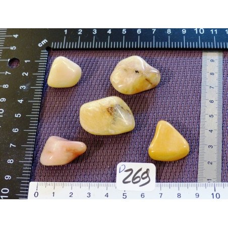Aventurine Orange Lot de 5 Pierres Roulées 54gr | Minéraux Paubrasil
