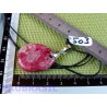 Pendentif Thulite Zoïsite rouge mini pierre plate 9gr